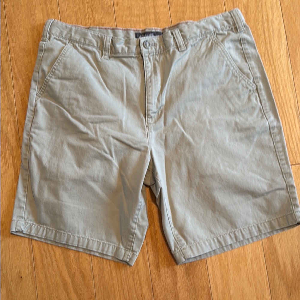 Eddie Bauer Tan Flat Front Casual Shorts